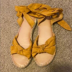 Mustard espadrilles! Worn once